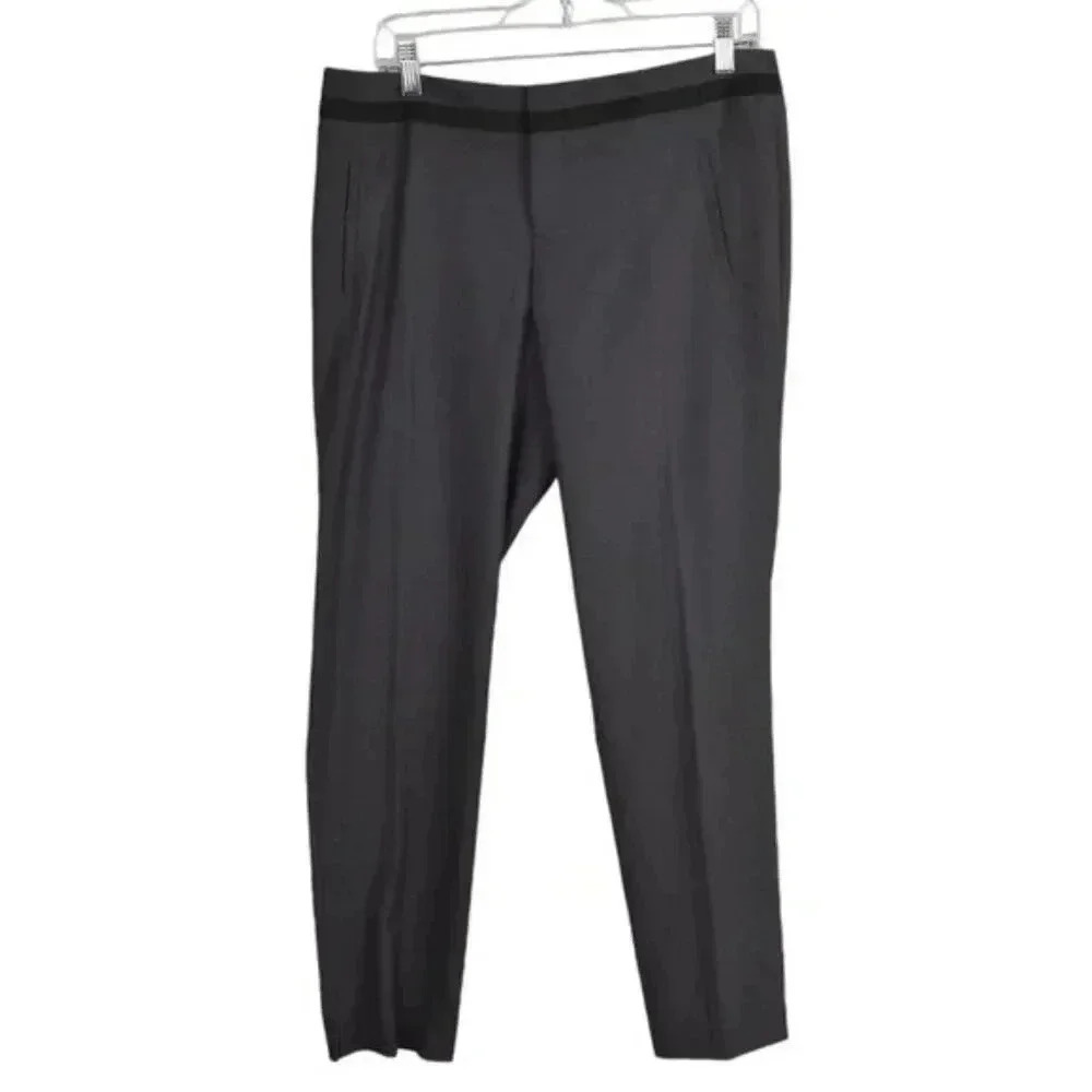 Banana Republic Factory Ryan Fit Trouser Pants Charcoal Gray Size 8